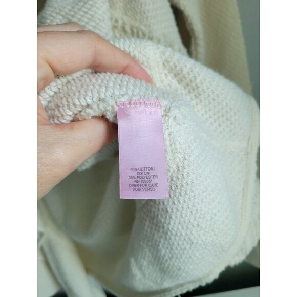 Calypso St. Barth Womens Small Sweater Cascade Open Cardigan Cream Cotton - Picture 4 of 4